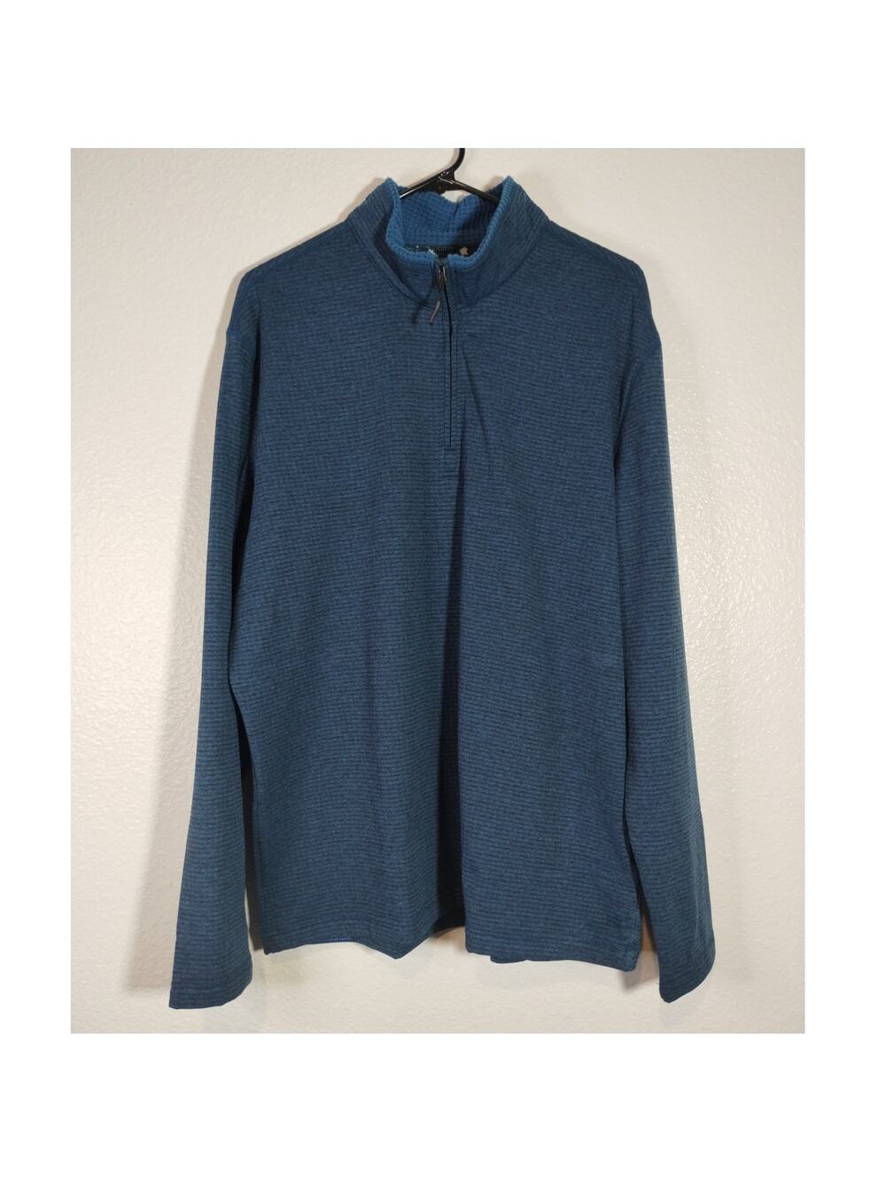 Robert Graham Men’s Size XL Classic Fit Teal Blue 1/4 Zip Pullover Sweater